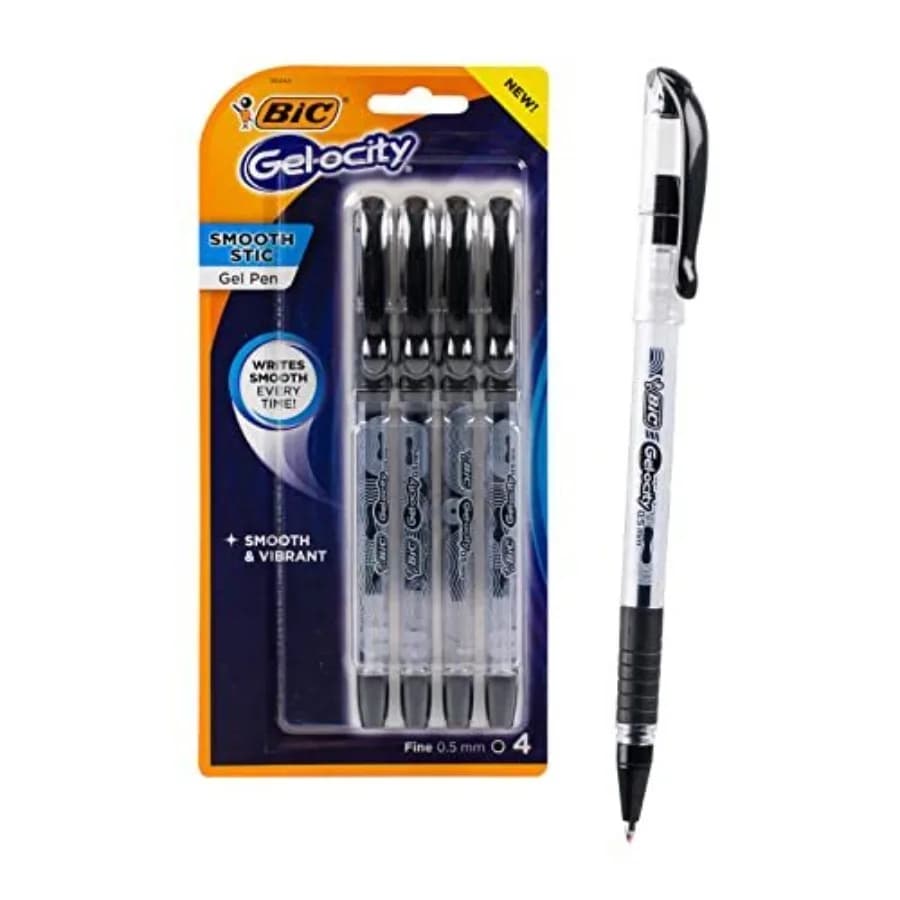4pk Gelocity Stick Gel Pen- Black, 1 Count Pack of 4