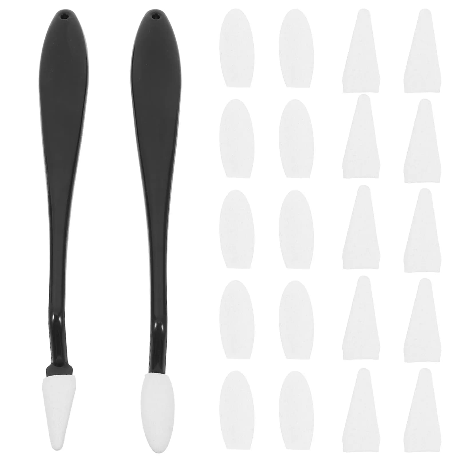 20 pcs 2 Set Trimmer Replacement Heads for Smooth and Cancellation, Artistic Drawing Tools, Sketch Rubber Sponge, Art Brush