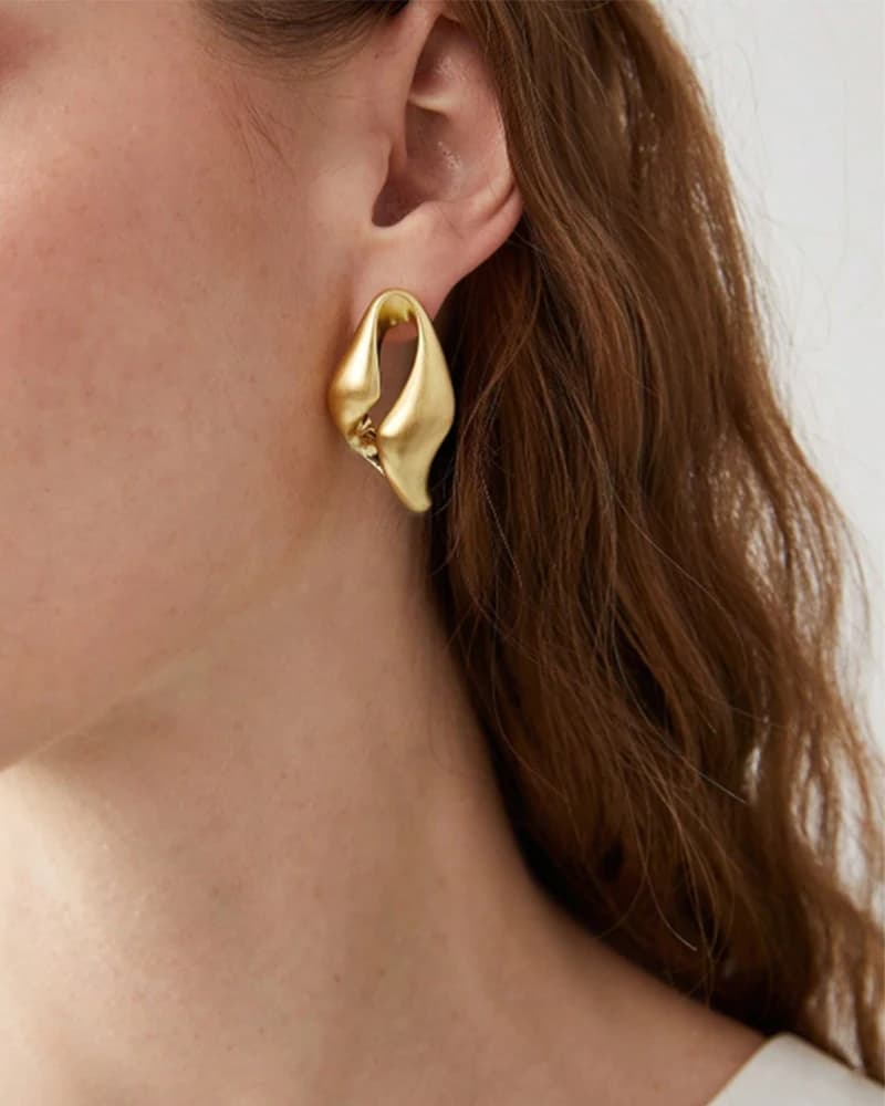 Orecchini a Perno Irregolari Vintage Badu per Donne, Design Unico, Orecchini Statement, Gioielli alla Moda, Idee Regalo