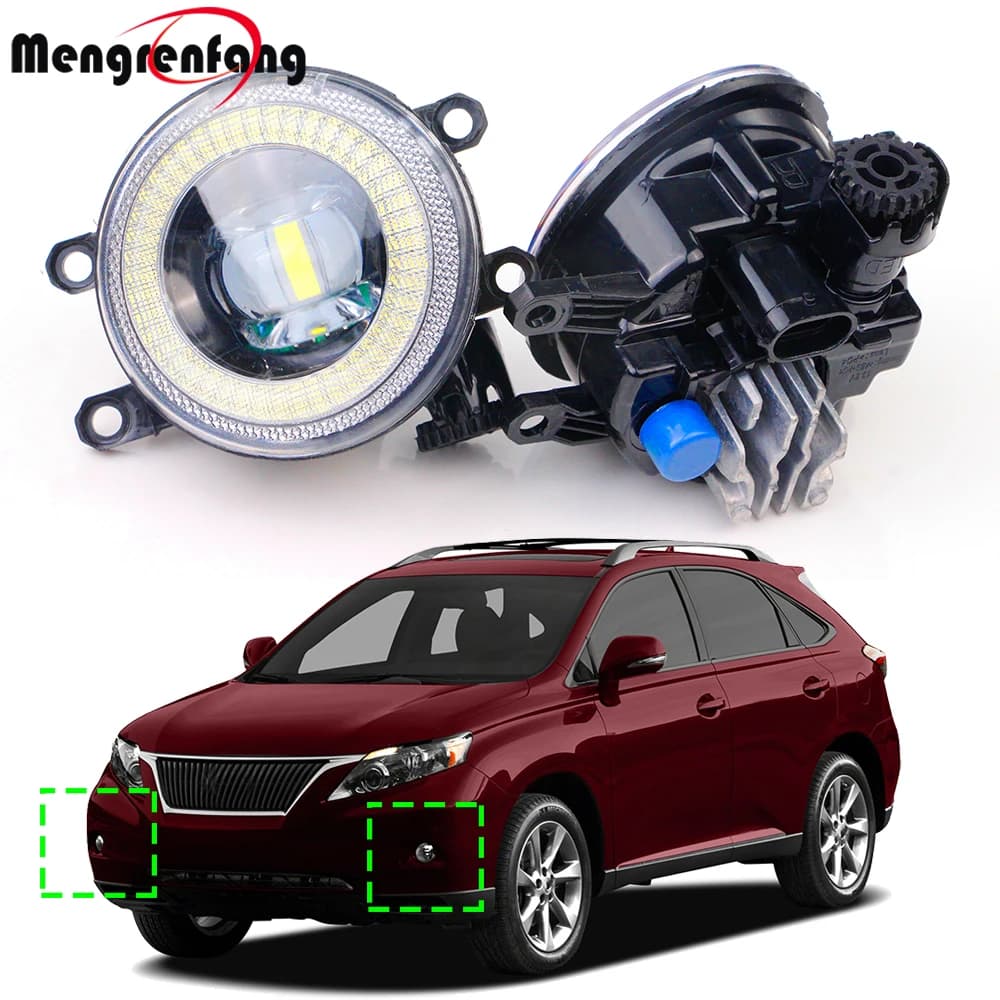 2 in1 front fendinebbia per auto LED Angel Eye Daytime Running Lamp 30W 8000LM per Lexus RX350 RX450h III 2010 2012 2013 2014 2015
