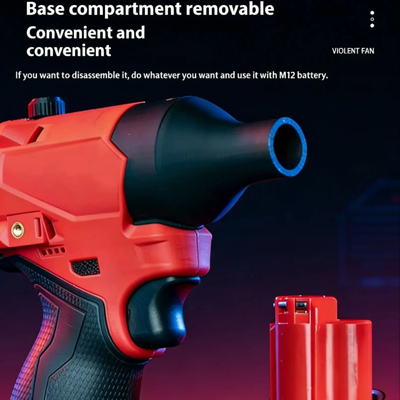 Soffiatore Turbojet Milwaukee M12 con Motore Brushless, Ventilatore Portatile ad Alta Potenza per Pulizia e Asciugatura