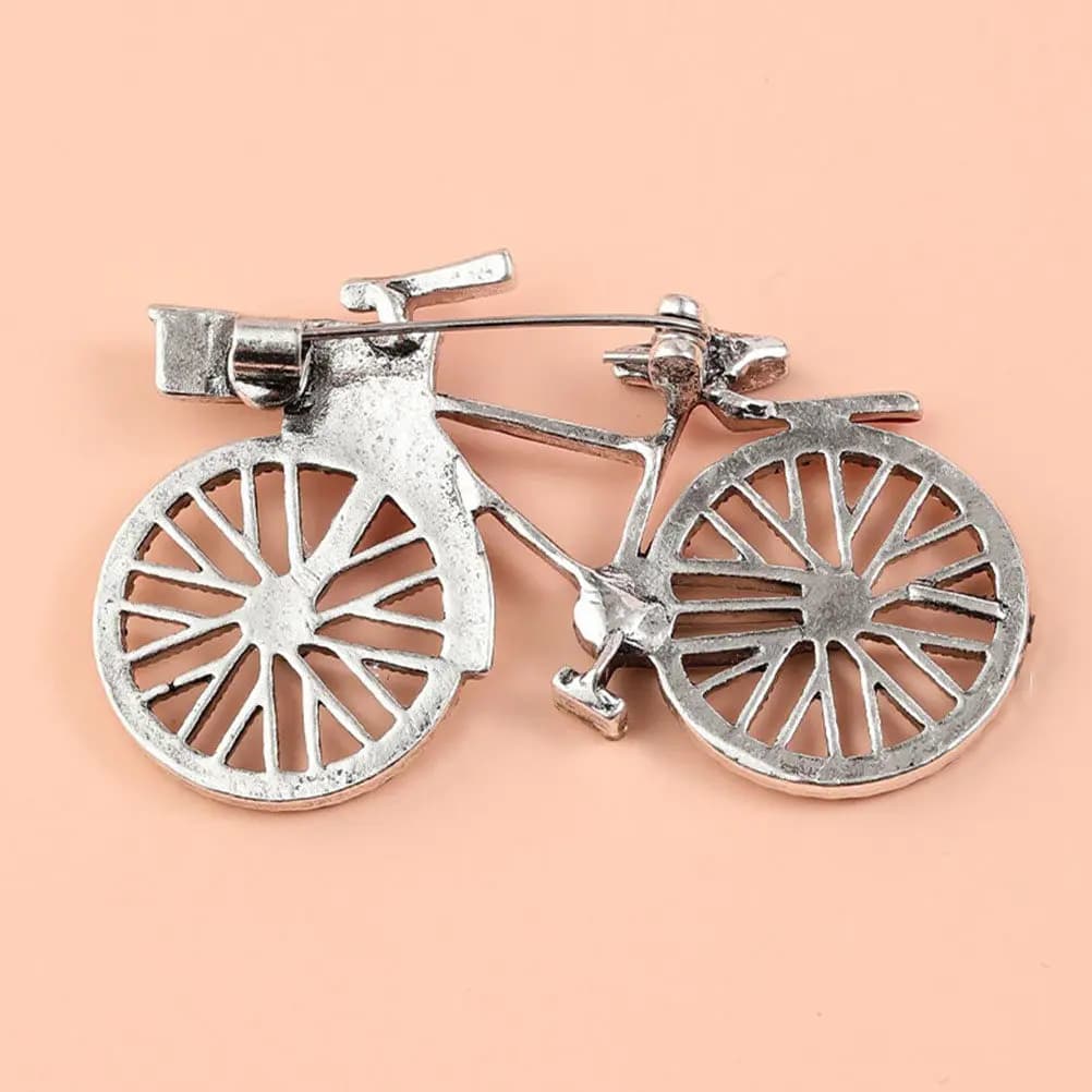 Spilla a Forma di Bicicletta con Strass, in Lega Premium, Elegante Gioiello di Moda per Vestiti, Borse, Cappelli, Sciarpe, Banchetti, Natale