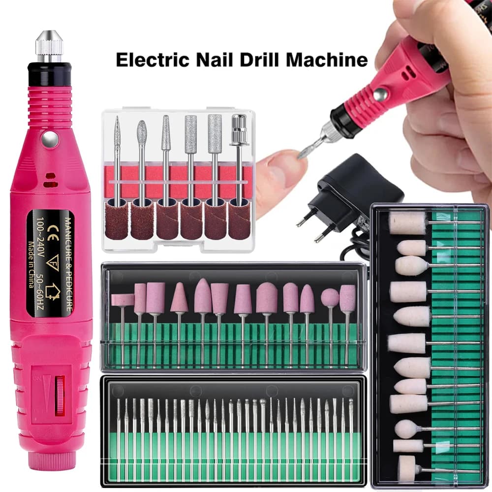 LULAA Professional Electric Nail Drill Tools Manicure Tools Pedicure Drill Set Family Nail Drill Equipment