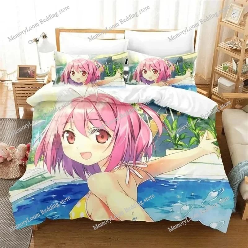 Moda 3D Stampa Anime Il mondo Dio solo conosce Set biancheria da letto Ragazzi Ragazza Twin Queen King Size Copripiumino Federa Letto Ragazzi Adulti