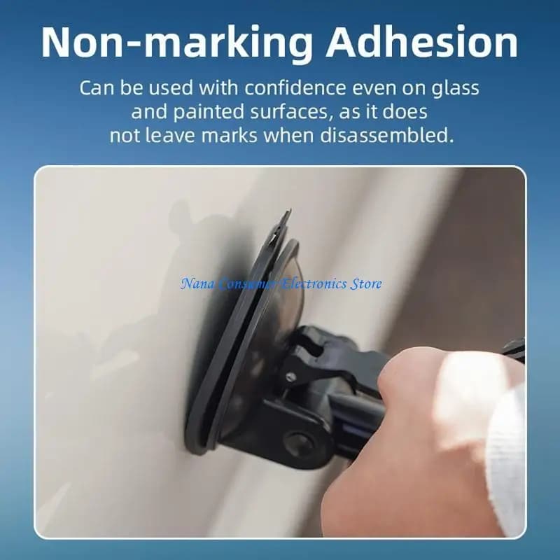 G7NE 83mm Large Car Suction Cup Mount Holder Stand for Pocket 3 Action Cameras Accessories Windshield Mountng Bracket