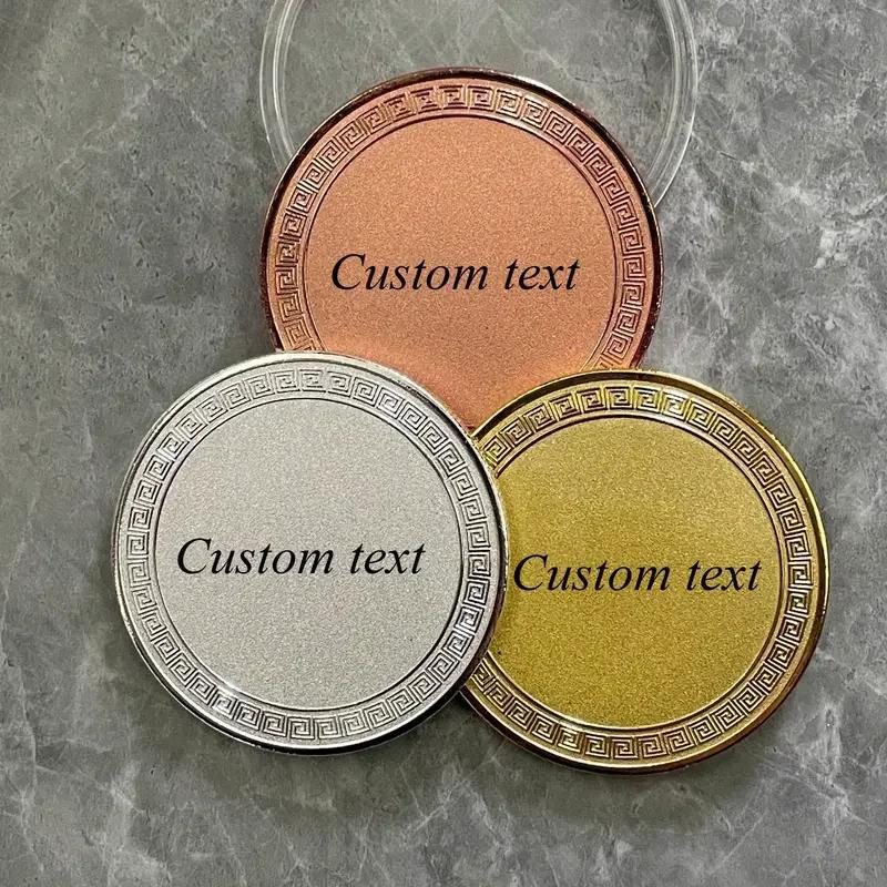 Moneta commemorativa vuota incisa al laser personalizzabile da 50 mm con stampa colorata Regalo personalizzato fai-da-te Regali creativi all'ingrosso