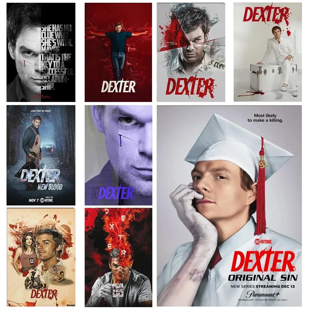 Dexter Morgan Character Poster American Horror Tv Show Classic Movie Prints Art Canvas Painting Bedroom Home Pictures Wall De