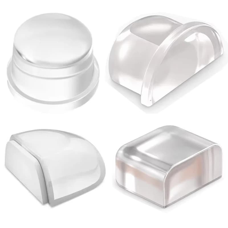 1/4Pcs Door Stopper Punch-free Transparent Self Adhesive Door Holder Door Stop For Home Protect Walls And Furniture Accessories