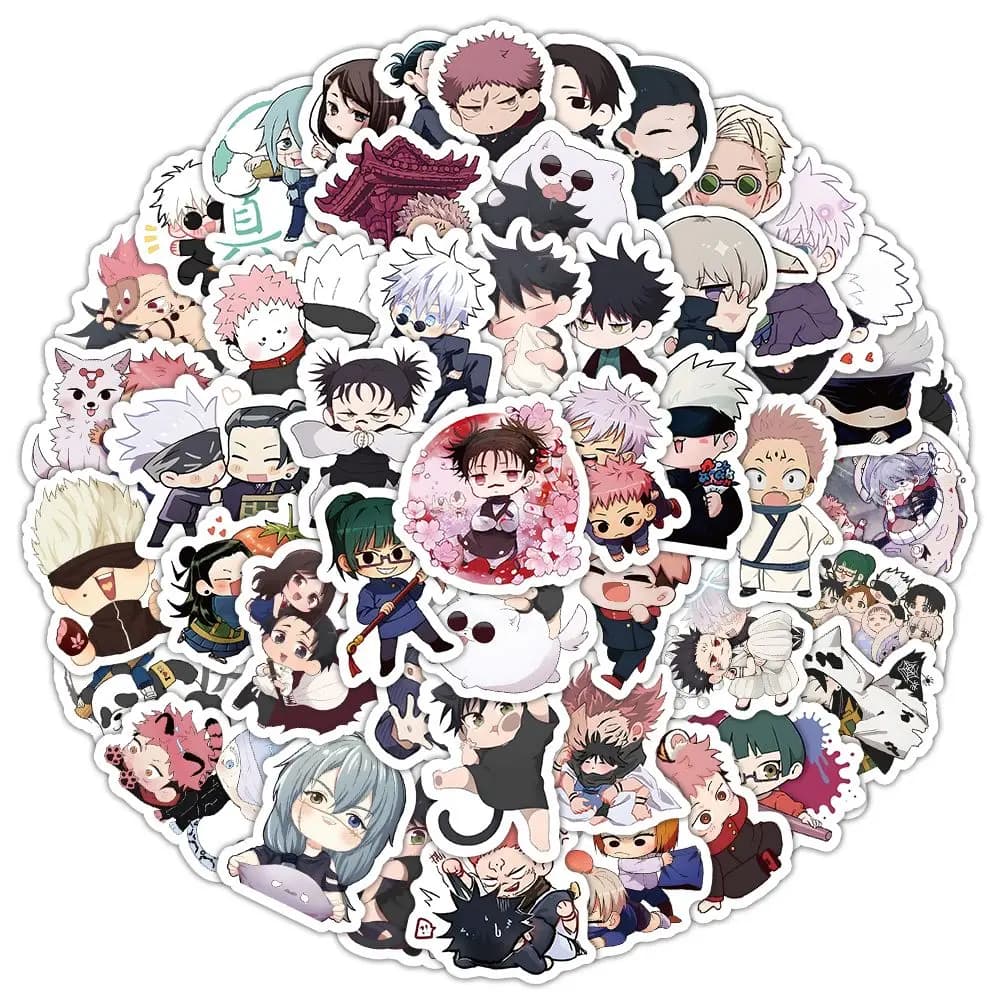103 pieces of cartoon Q-version Jujutsu Kaisen stickers for Gojo Satoru notebook - anime-style illustrations 2026