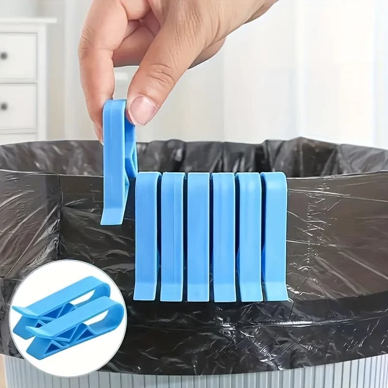 10-20 clip innovativi per bidoni della spazzatura - supporto sicuro e antiscivolo per sacchi della spazzatura, eleganti clip laterali divisorie, pratiche per l'uso domestico
