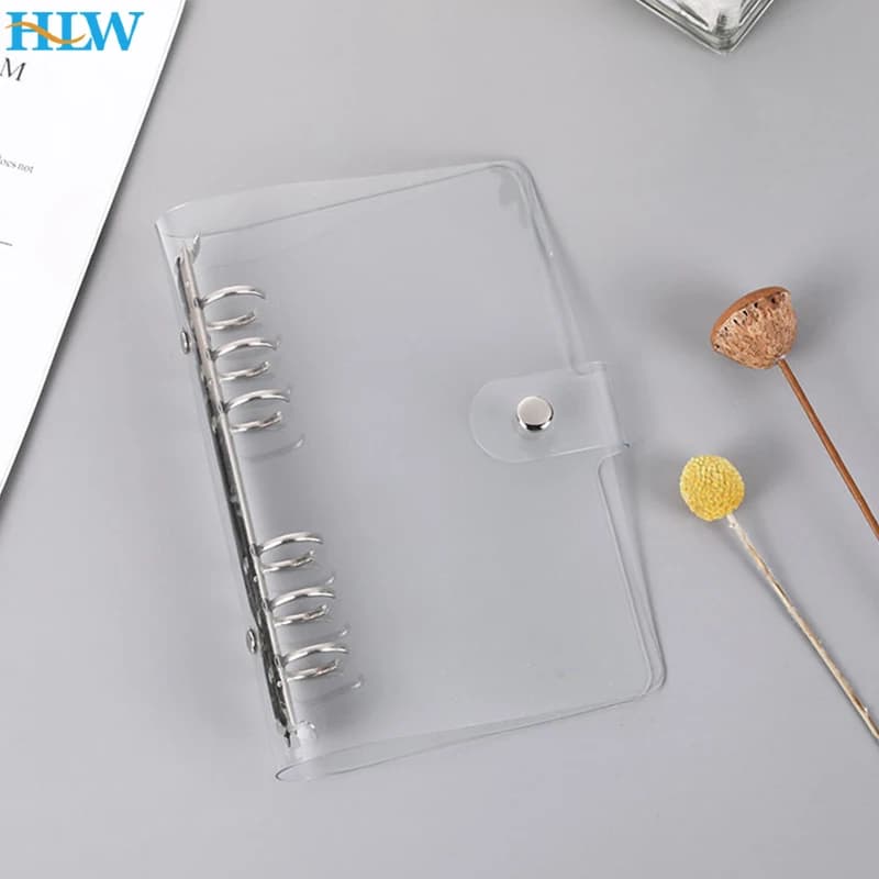 A4 A5 A6 cartella di File con Clip in plastica impermeabile trasparente quaderno raccoglitore ad anelli a fogli mobili Agenda forniture per ufficio scolastico