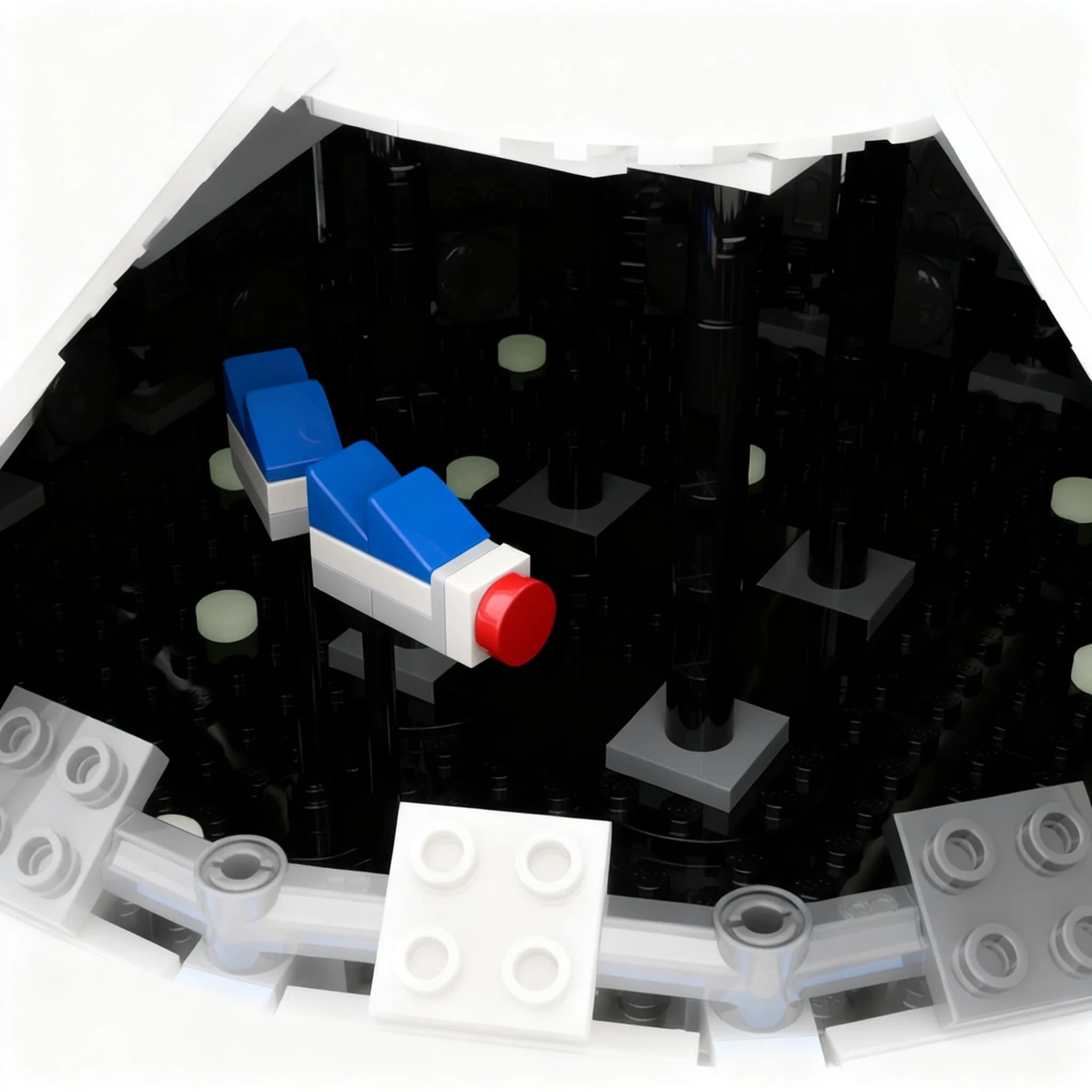 1265pcs MOC Space Mountain Inspired Disnay Model Building Blocks Idea 3D Education DIY Collection Art Creative Display Assemble
