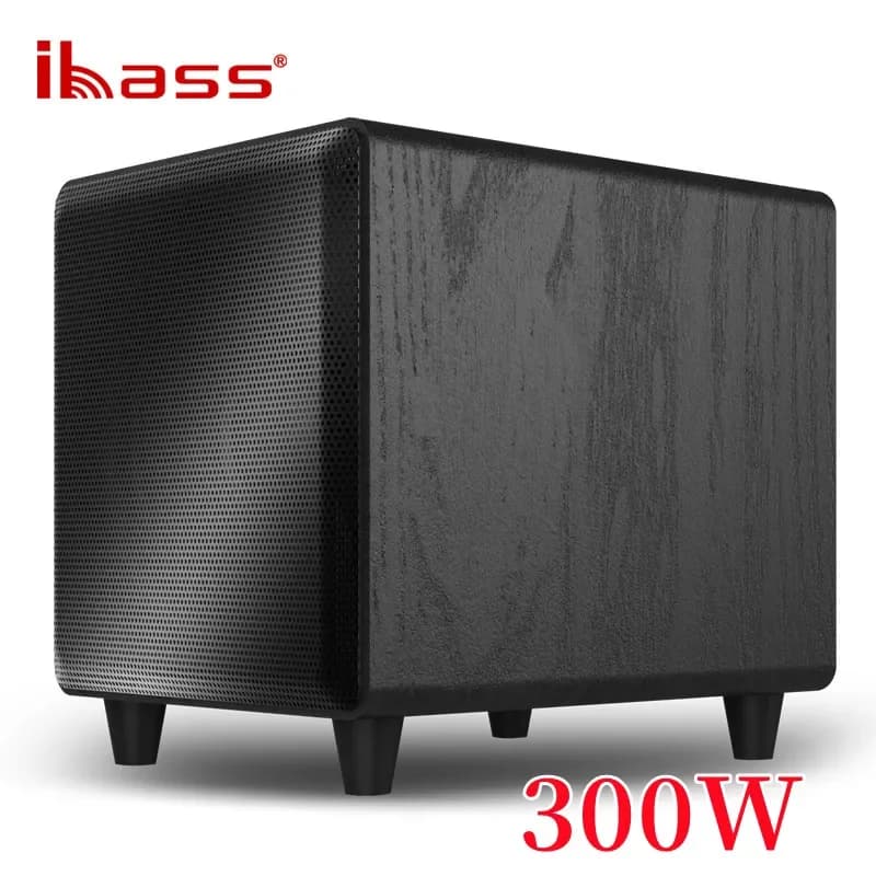 Ibass M10D Home Subwoofer attivo da 10 pollici Altoparlanti ad alta potenza da 300 W Sistema home theater Altoparlante da parete eco per TV e computer abbinato