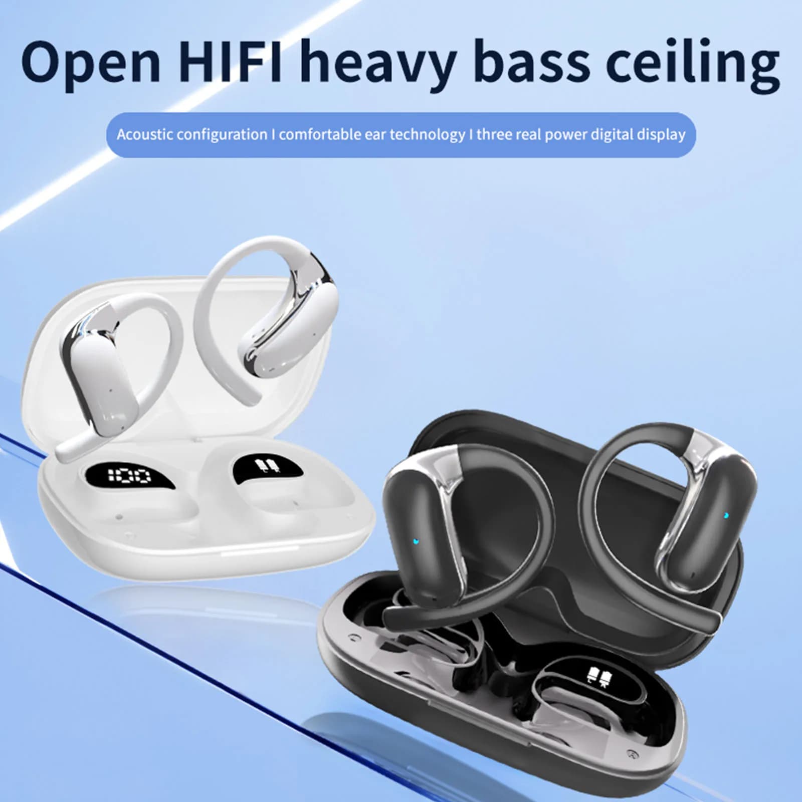 Auxiliary for AI translation Auxiliary Bluetooth Wireless Suspended Workmanship Auxiliary for translator of 144 languages with charging case