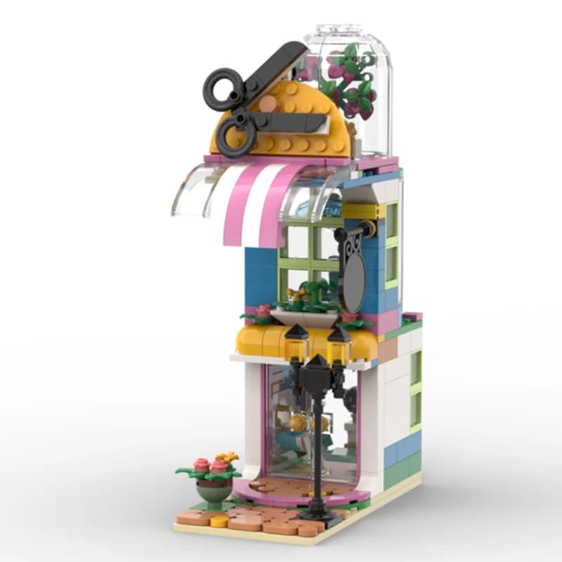 284 Pezzi MOC Salone di Bellezza Modulare, Blocchi da Costruzione, Regalo di Natale, Giocattoli Architettonici, Idea Creativa Educativa