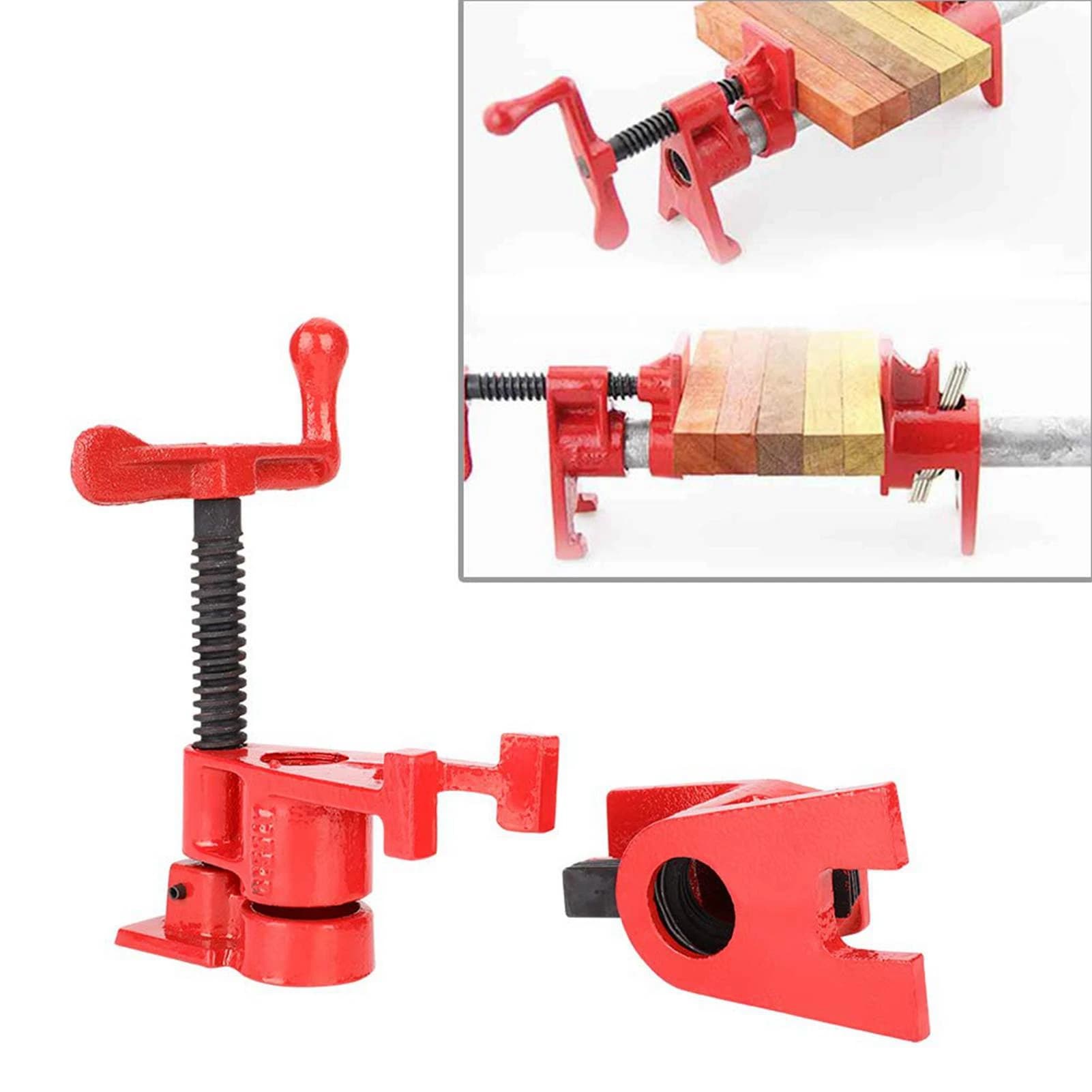 Morsetto per la lavorazione del legno Morsetto per legno 4 Set 26,5 mm Set di morsetti per legno in ferro con base larga resistente a sgancio rapido Banco da lavoro per la lavorazione del legno