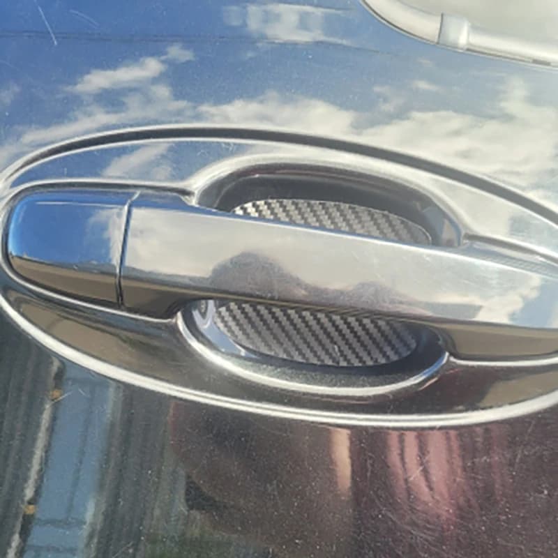10 pz/lotto Adesivo Maniglia Universale Maniglia Della Porta Auto Adesivo Paraurti Pellicola Protettiva di Carta Maniglia In Fibra di Carbonio Adesivo Paraurti Da Polso