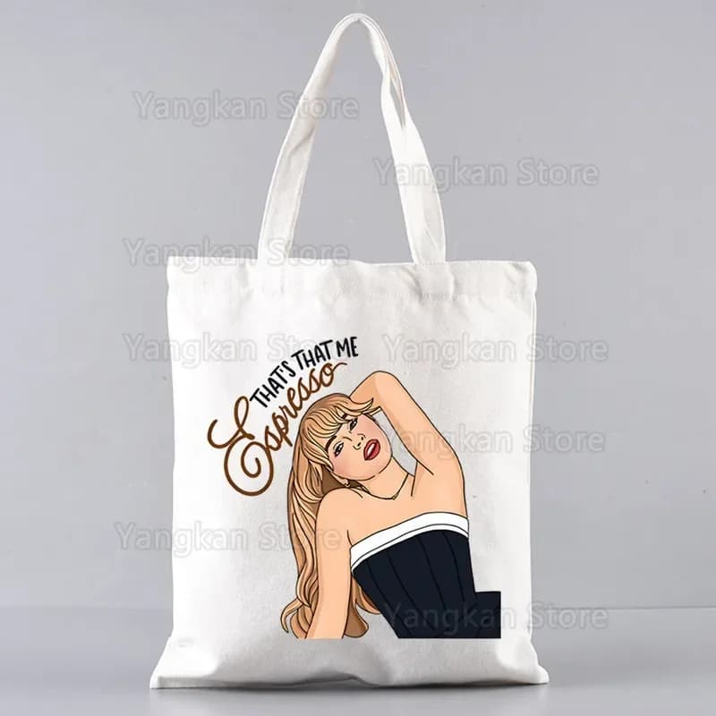 Sabrina Carpenter Short N' Sweet Borse da donna Borse per la spesa in tela Borsa per la spesa riutilizzabile Eco pieghevole