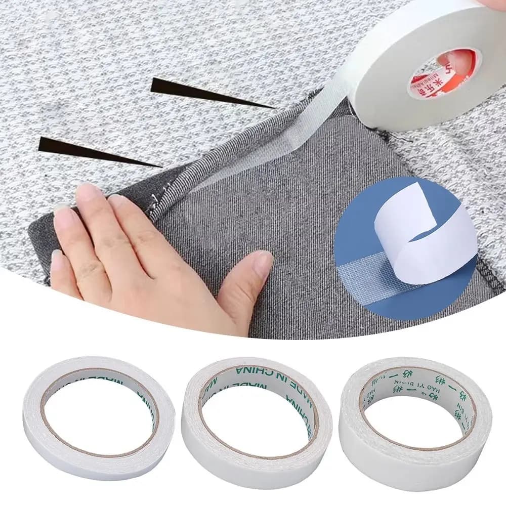 Non Woven Fabric Hot Melt Double Sided Tape No Sewing Required DIY Tailoring masking tape Multi purpose grid double-sided tape