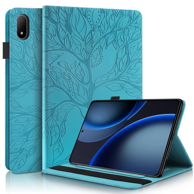 Custodia per OPPO Pad Mini 8.8 (2026) con motivo albero in rilievo, in PU, a libro, con funzione di supporto, per tablet OPPO Pad Mini