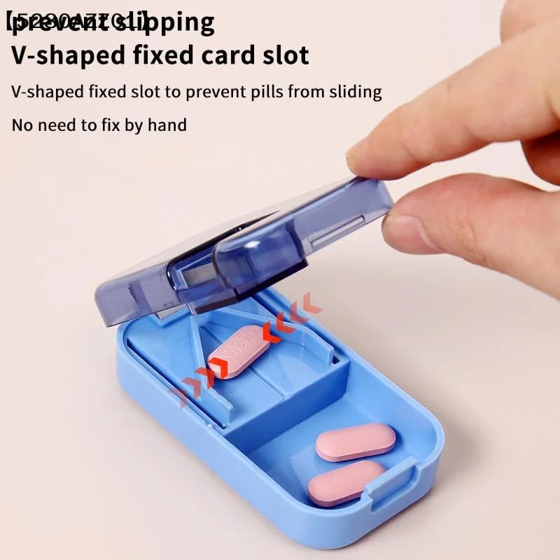 Tablet for multifunctional medicines Tablet for pills Storage box for tablets Splitter for drugs Mini portable dispenser for pills