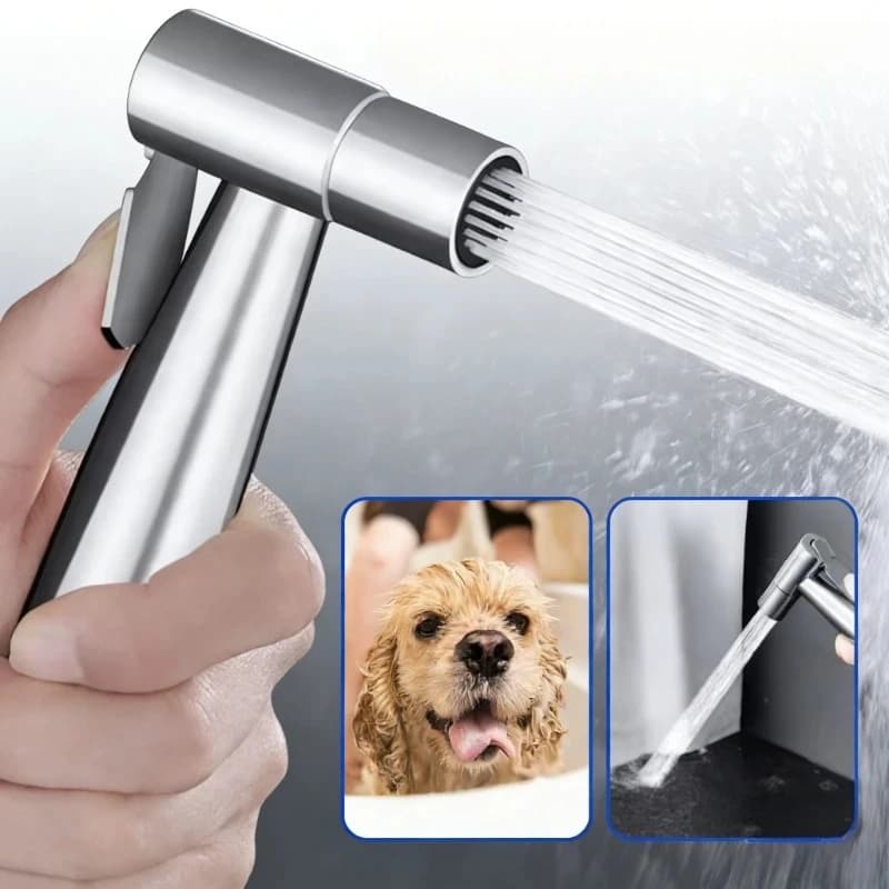 Versatile Professional Handheld Stainless Steel Faucet Spray Gun High Pressure for Efficient Toilet Bidet Sink Kitchen Cleaning
