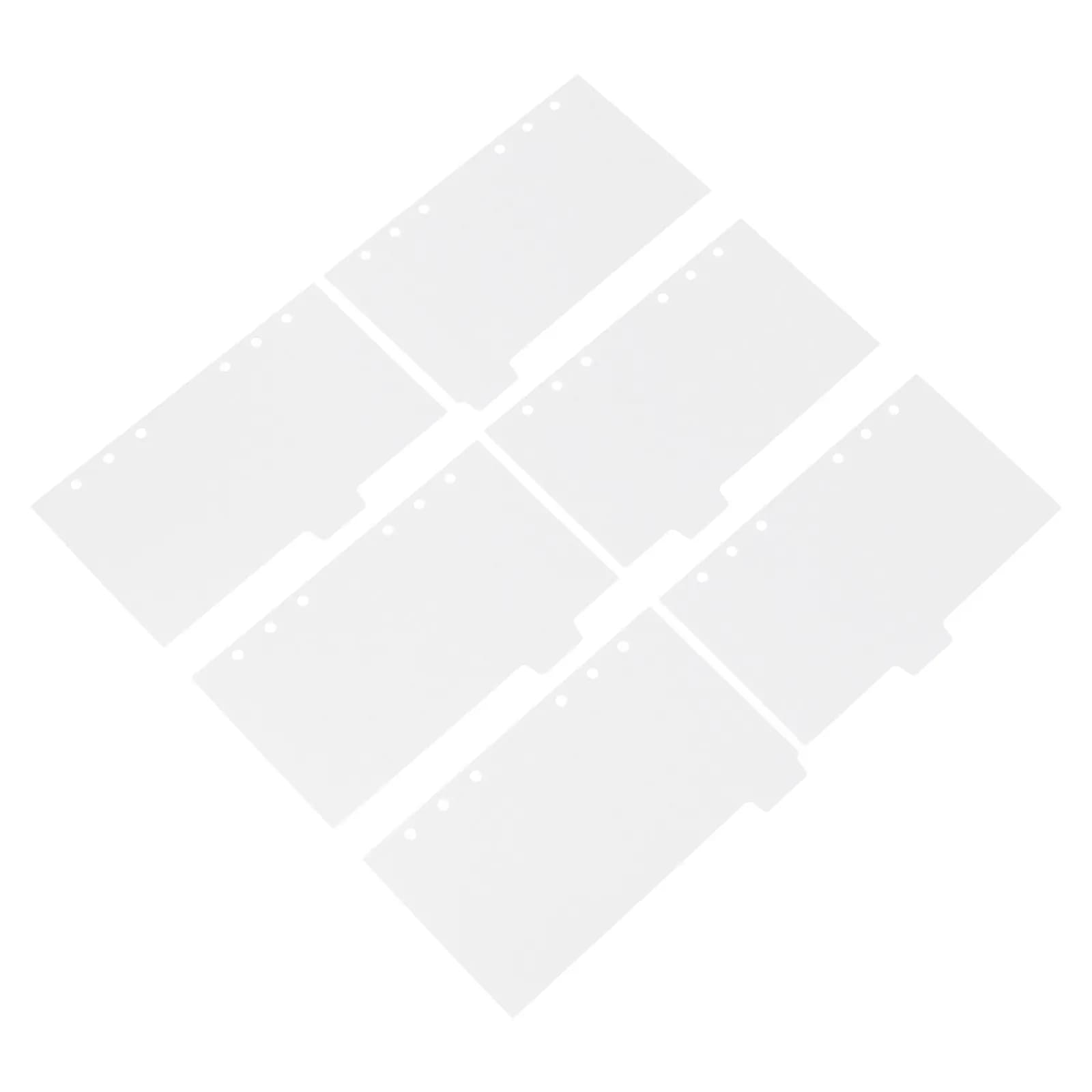 6 Fogli Divisori Colorati Estetici con Linguette per Quaderni, Diari, Agende A5 A6, Segnapagina per Fogli Staccabili, Indice