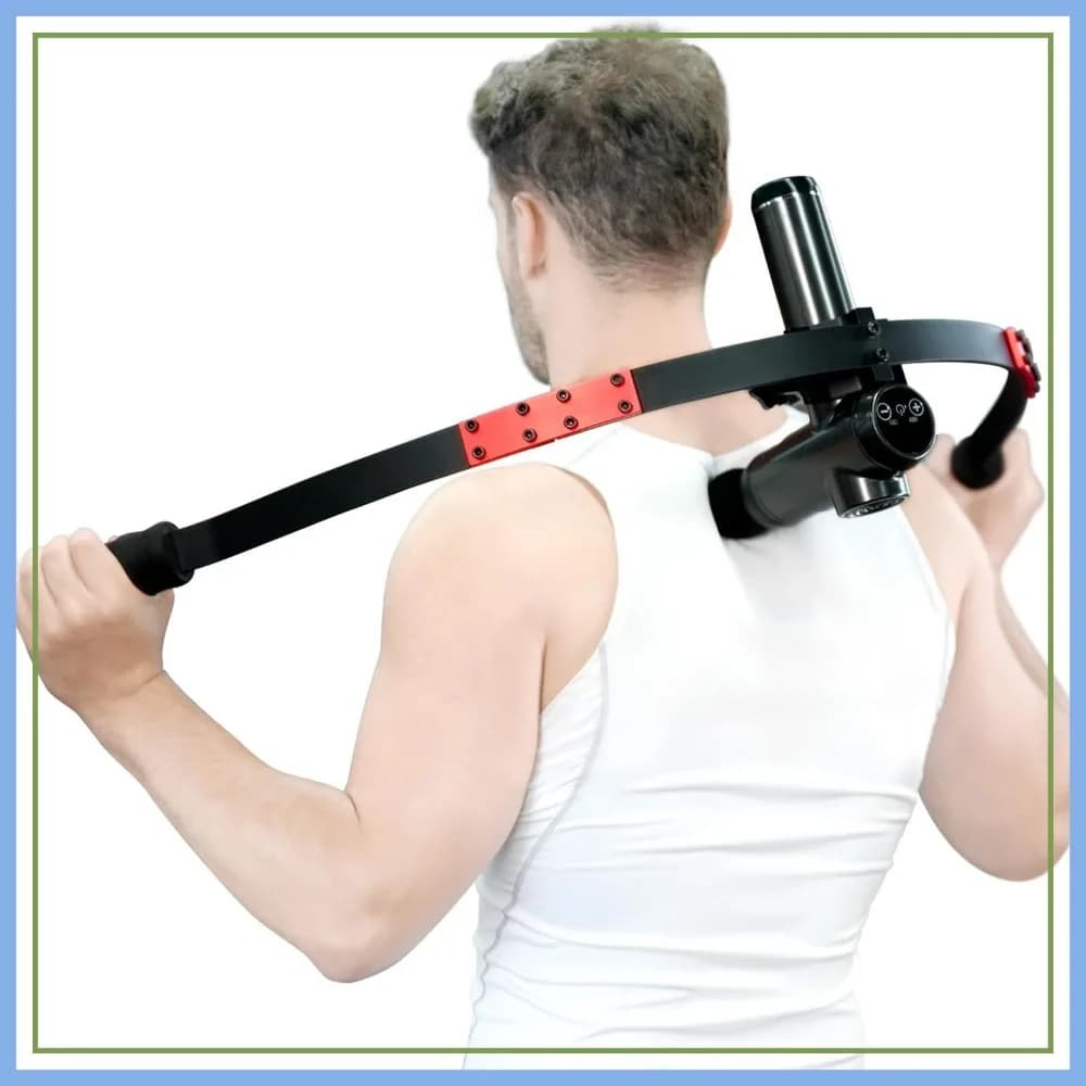 Supporto per Pistola Massaggiante per la Schiena, Supporto per Pistola Massaggiante a Percussione, Adatto alla Maggior Parte delle Pistole Massaggianti, Raggiunge le Aree Difficili da Sfiorare