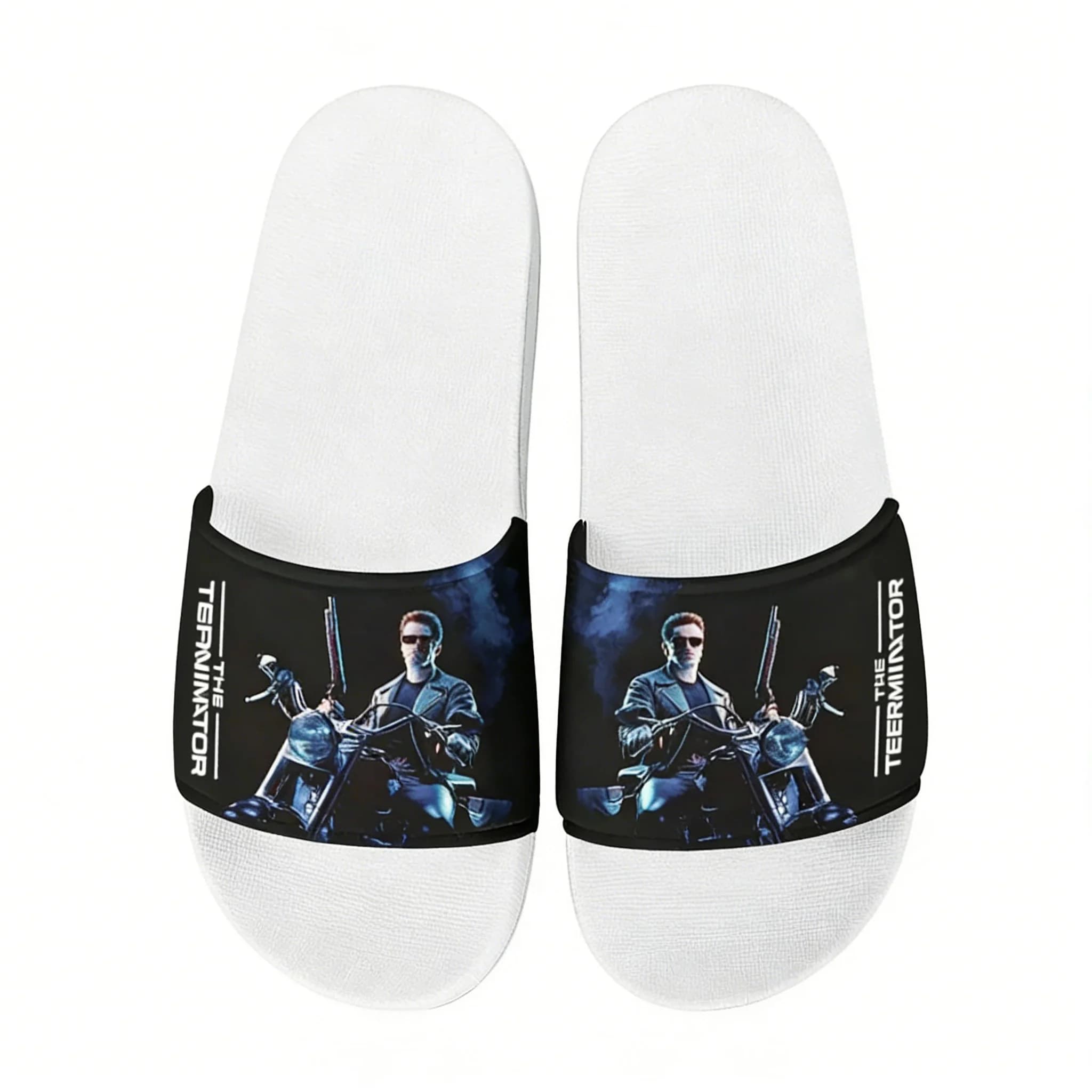 Movie Terminator A-Arnold S-Schwarzenegger Slippers Mens Womens Summer Custom Sandals Light Casual Slippers