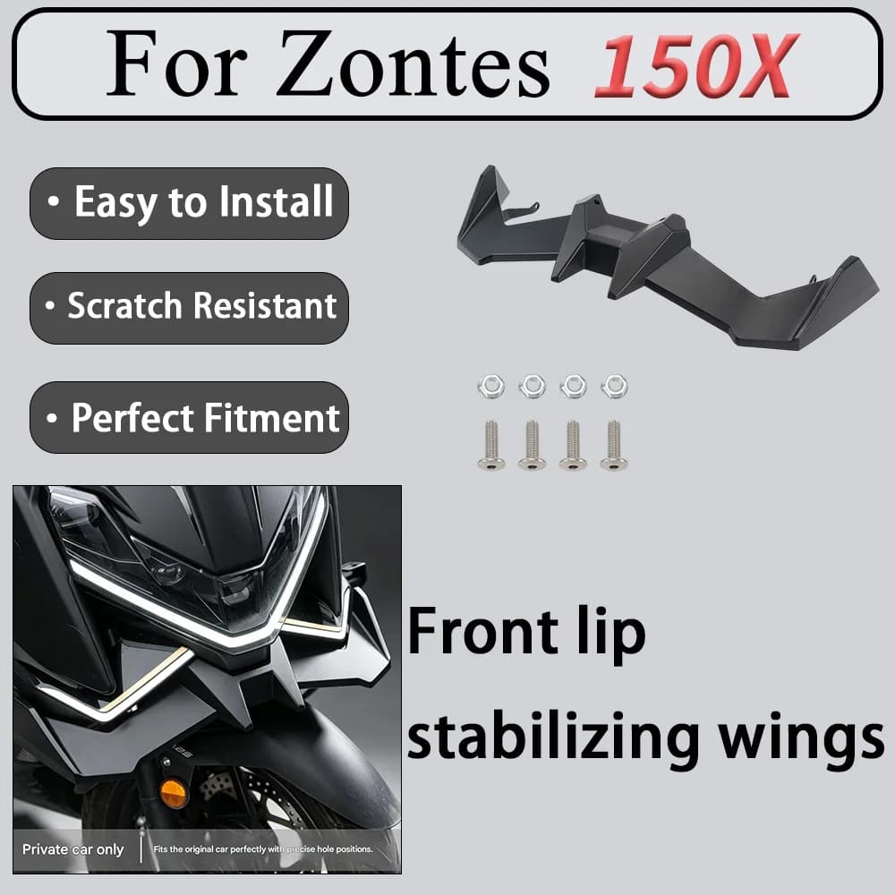 For Zontes 150X Motorcycle Front Lip Spoiler Accessory Practical And Decorative Essential Exterior Style Part