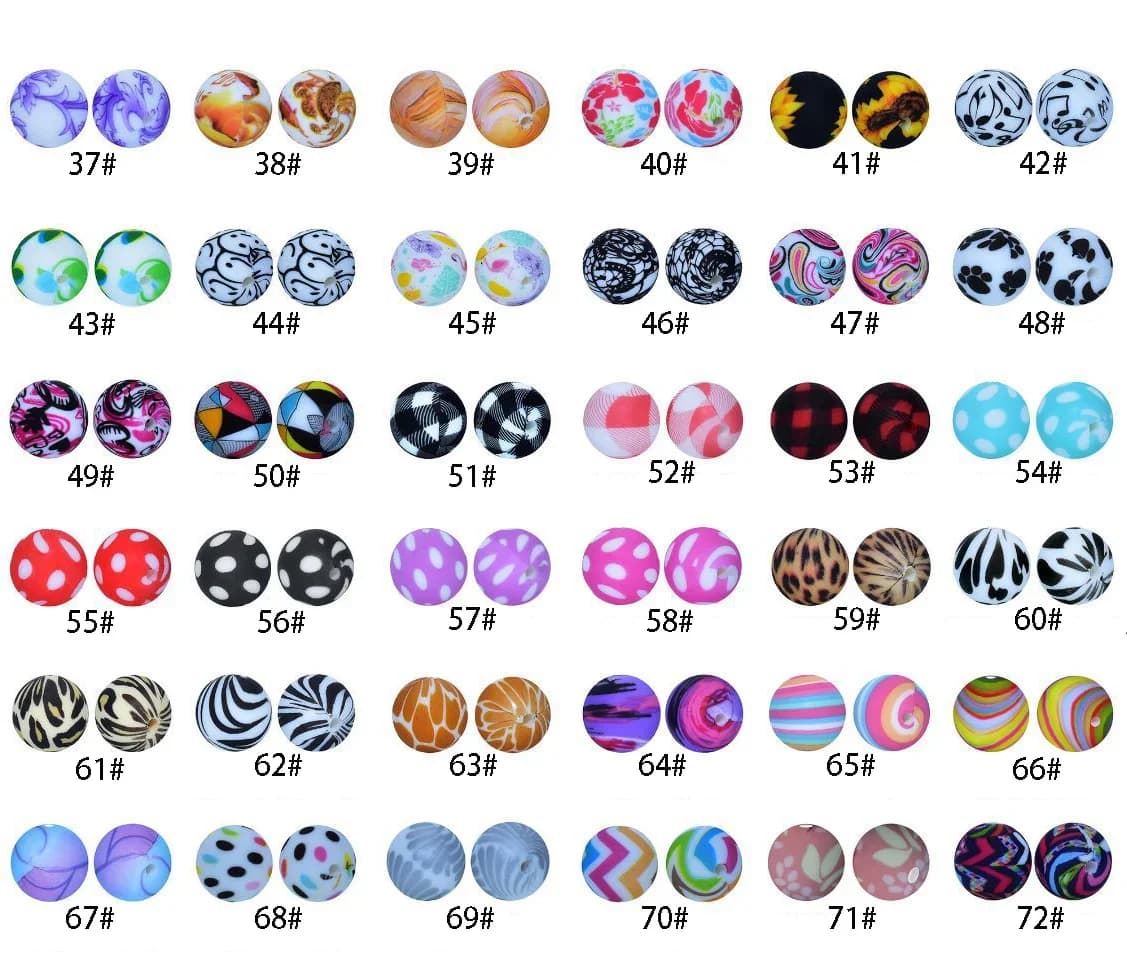 10/20 Pz Nuovo 15mm Perline di Silicone Stampate Rotonde Perline di Leopardo Per La Produzione di Gioielli FAI DA TE Portachiavi Collana braccialetto accessori