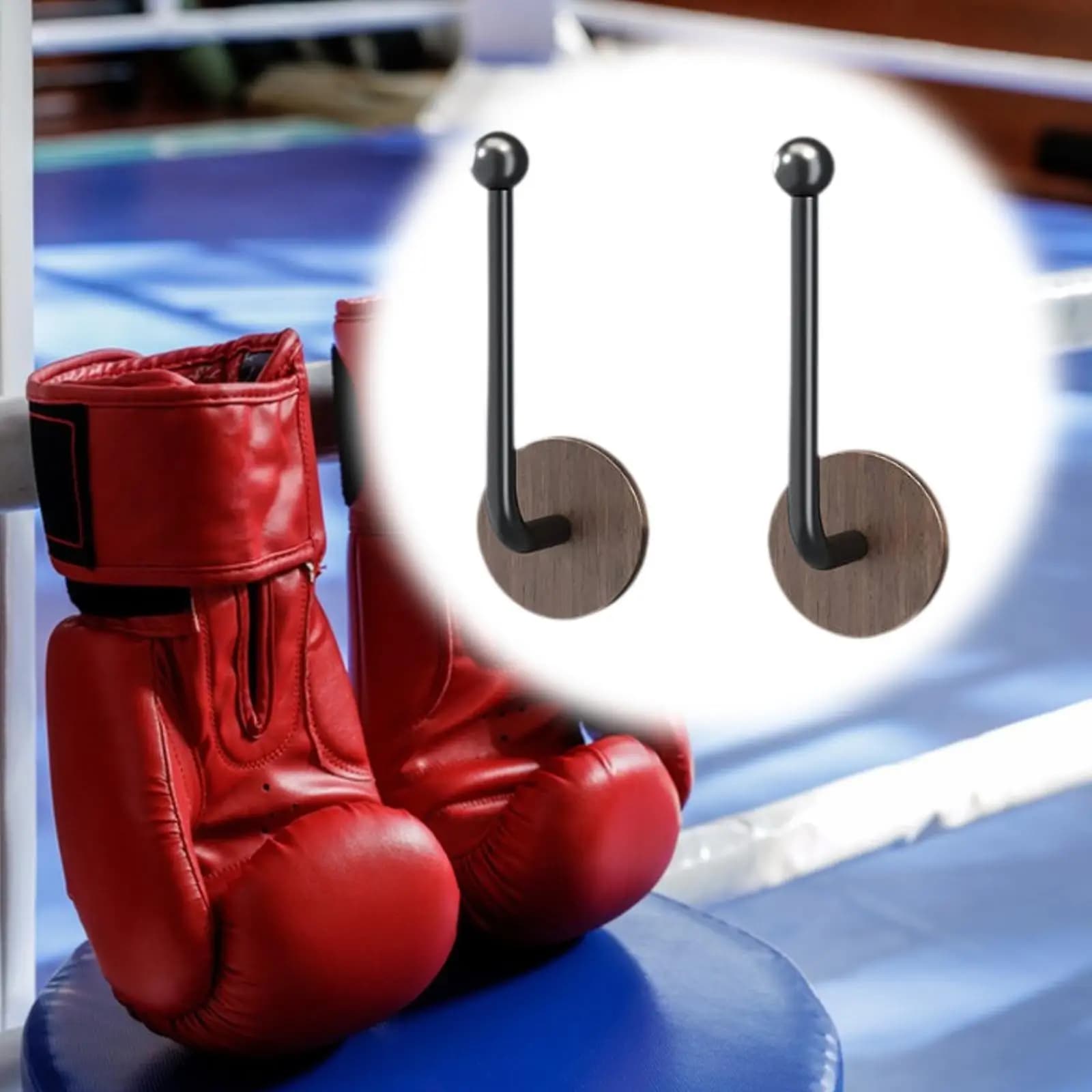 Multipurpose Boxing Glove Display Wall Mount Compact PP Stand Rack for Home Gym Organizer