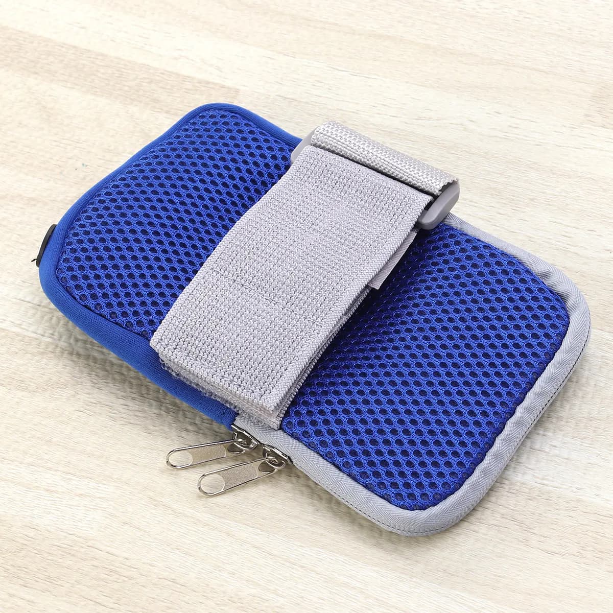Borsa da braccio sportiva impermeabile, elastica e regolabile in Dacron, leggera, per corsa e camminata all'aperto, porta telefono, chiavi e denaro