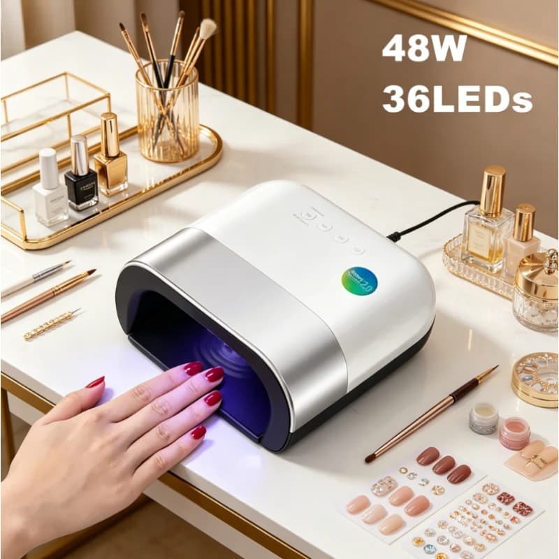 Nuova Lampada UV LED Senza Fili 2026 per Manicure, Lampada UV per Unghie in Gel con 4 Timer Intelligenti e Sensore, per Manicure a Casa e in Salone con Impostazioni Personalizzabili