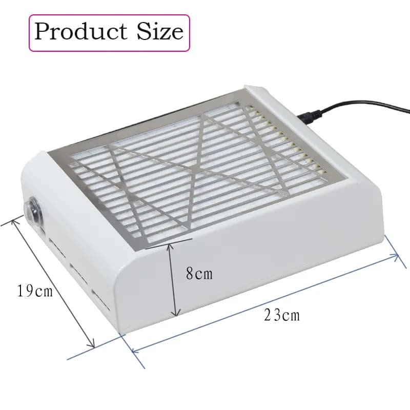 Nail art vacuum cleaner, filter single fan nail dust machine 40W high-power