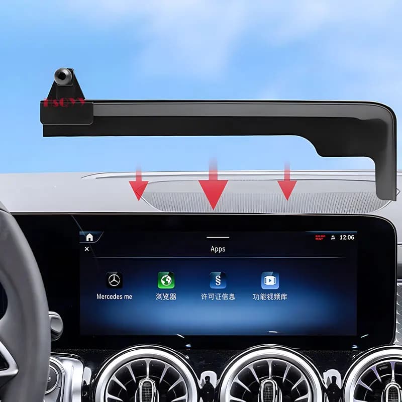 Per Mercedes Benz AB CLA GLA GLB EQA EQB Classe Supporto per cruscotto GPS Supporto per telefono Schermo Morsetto a clip fisso Supporto in auto