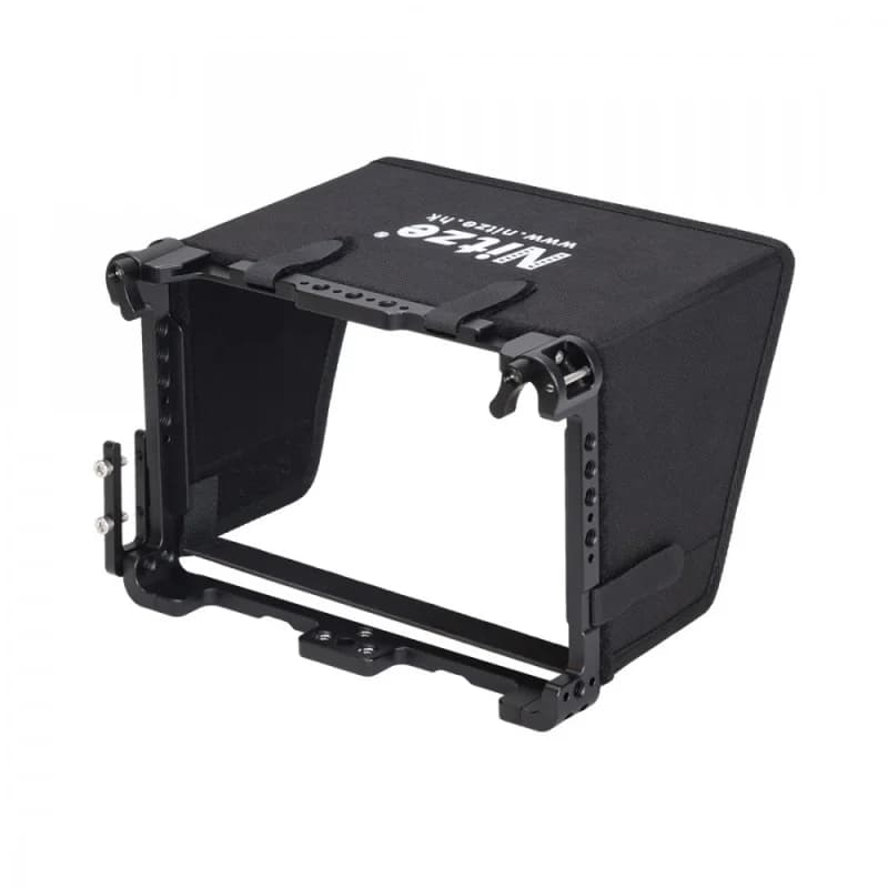 Nitze monitor cage kit for FW279S 7" with HDMI cable clamp, sunshade, shoulder strap, monitor support