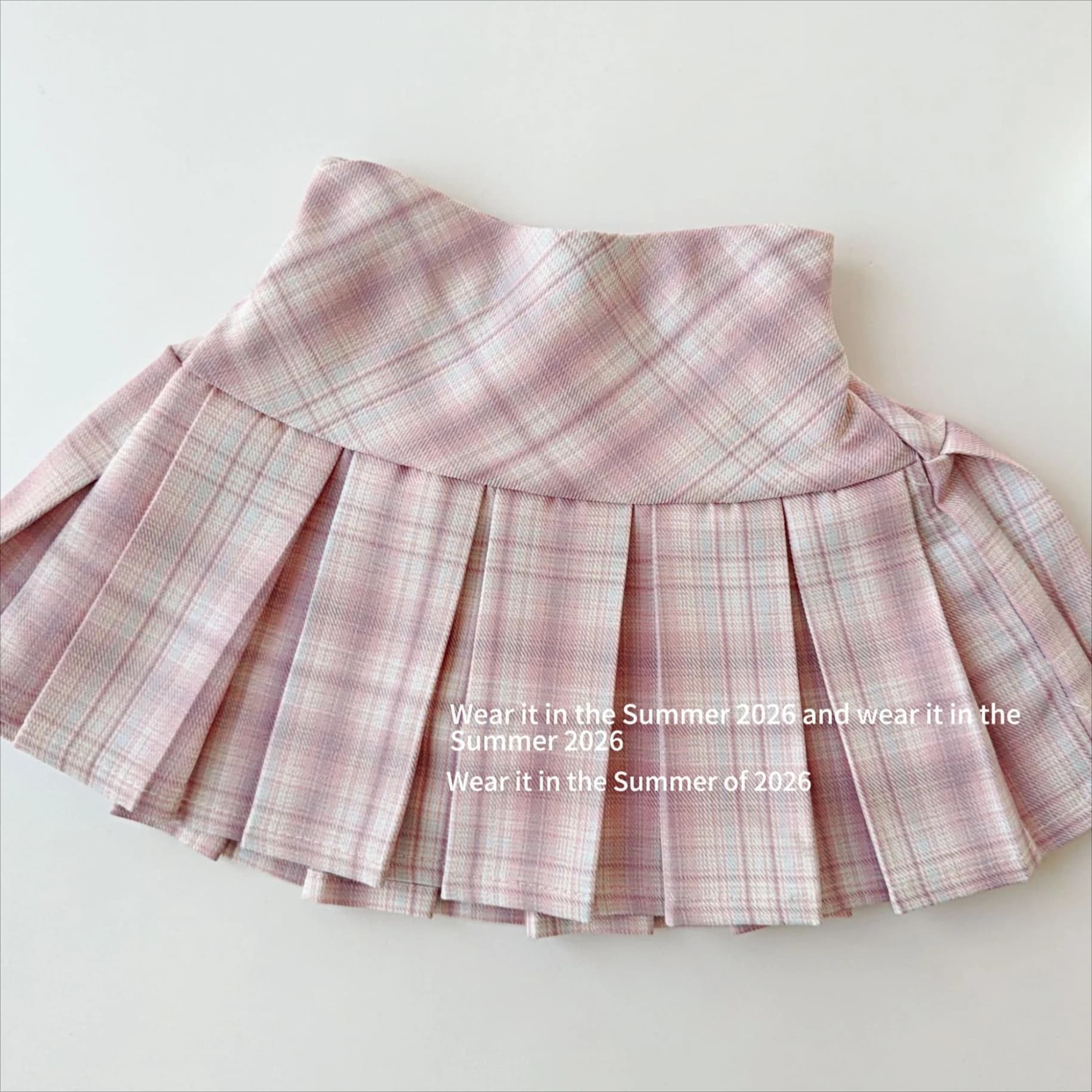 Gonne per Bambine Primavera-Estate 2026, Nuovo Abbigliamento per Bambini in Stile Coreano, Gonna Corta a Quadri Dolce e Alla Moda