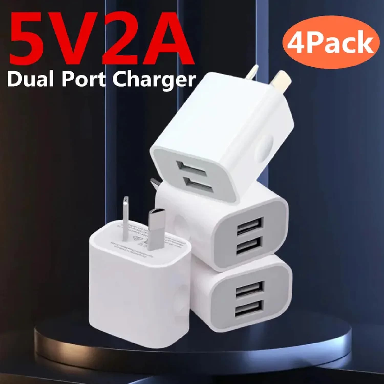 Adattatore caricabatterie 2.1A per cellulari, presa standard australiana 5V, adattatore universale da parete australiano (1/3/4/5/10 pezzi)
