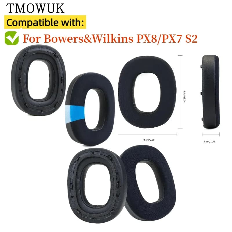 Cuscinetti auricolari in rete da calcio in gel di raffreddamento per cuffie Bowers & Wilkins PX8/PX7 S2 Cuscinetti auricolari in memory foam