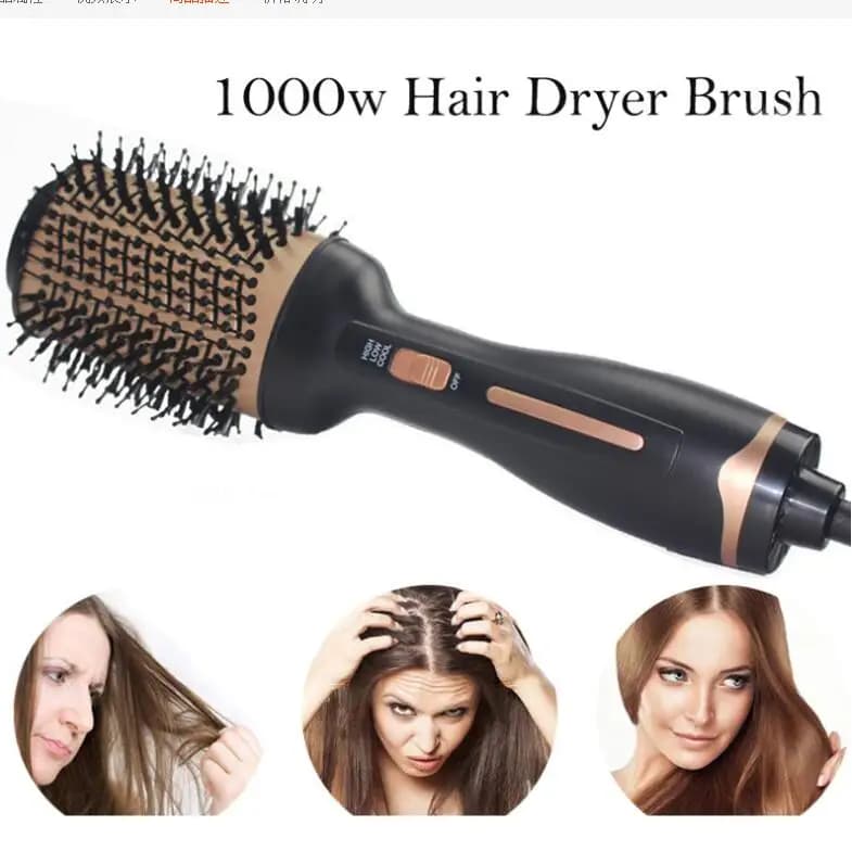 piastra per capelli lisci styler bigodino per capelli ricciolo 3 in 1 spazzola per asciugacapelli styler ad aria calda in un solo passaggio riccioli dritti asciutti