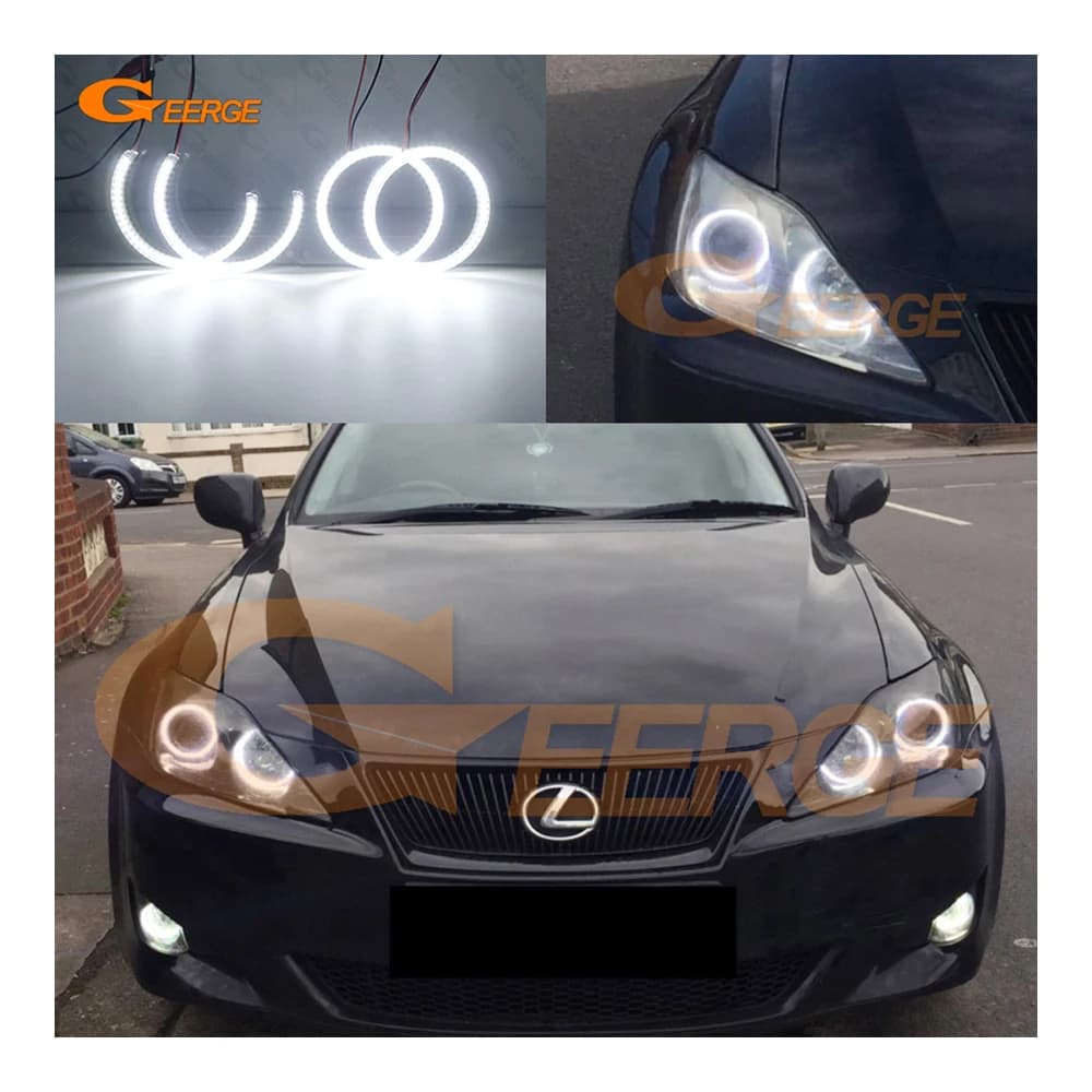 Per Lexus IS II IS220 IS250 IS300 IS350 2005 2006 2007 2008 2009 2010 Ultra Luminoso Luce diurna SMD LED Angel Eyes Kit Halo Anelli