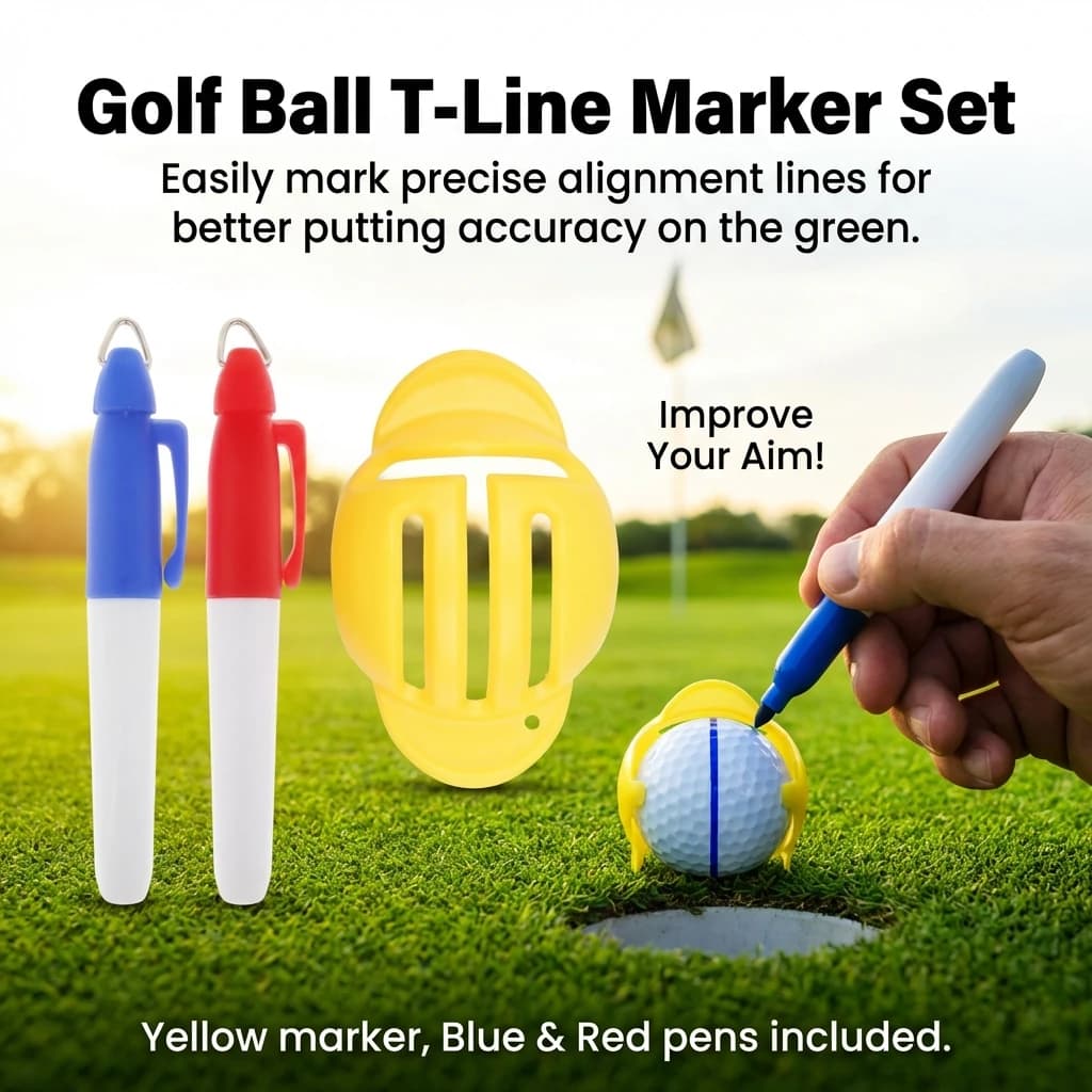 Professional Golf Line Marker Tool Straight Stable Marking for Course-Maintenance High-Strength Plastic Durable Gear