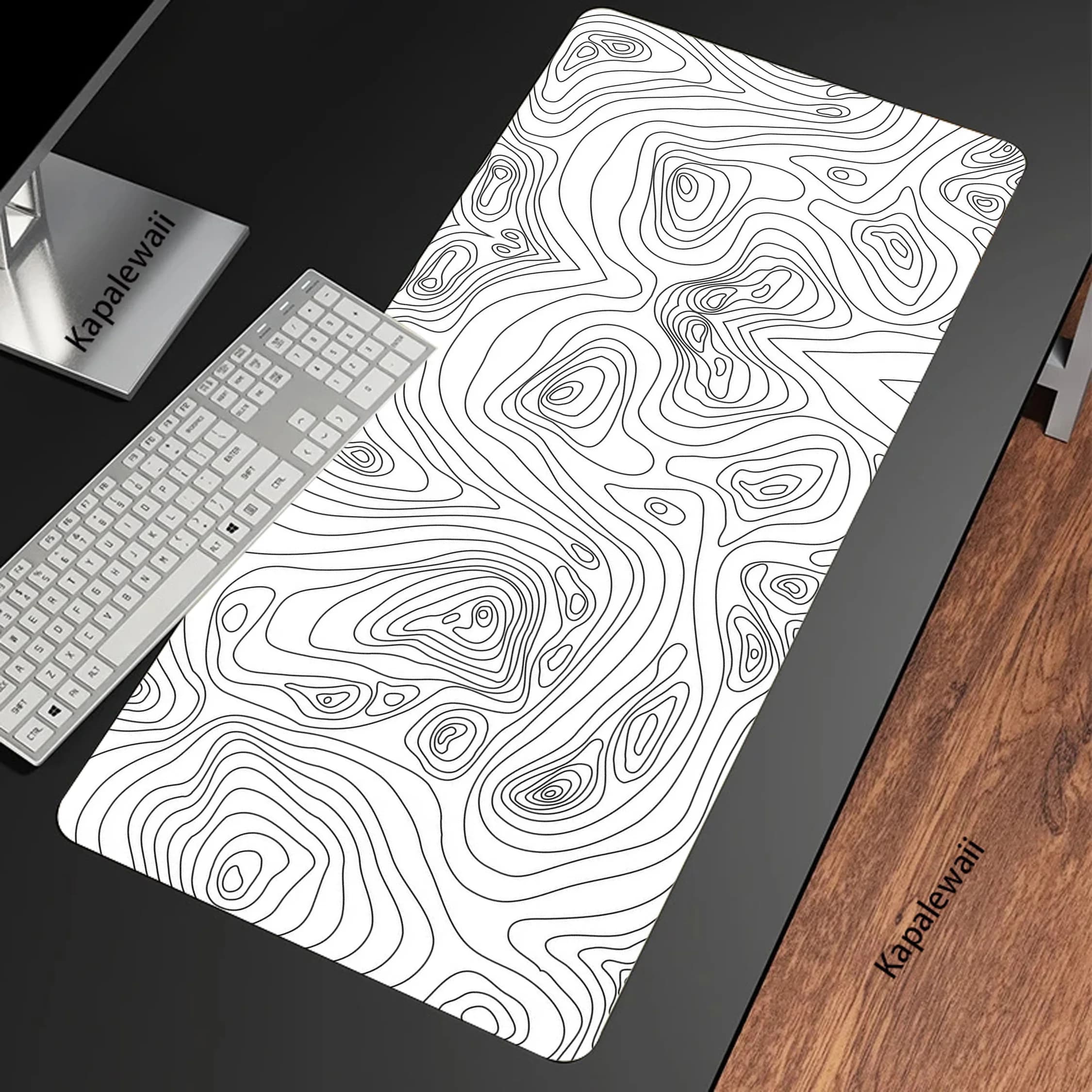 Gioco da Pc in bianco e nero Mousepad Mouse Pad grande Mouse Pad XXL tappetino Mouse tappetino Notebook Office Table Carpet gioco Mats 900x400mm