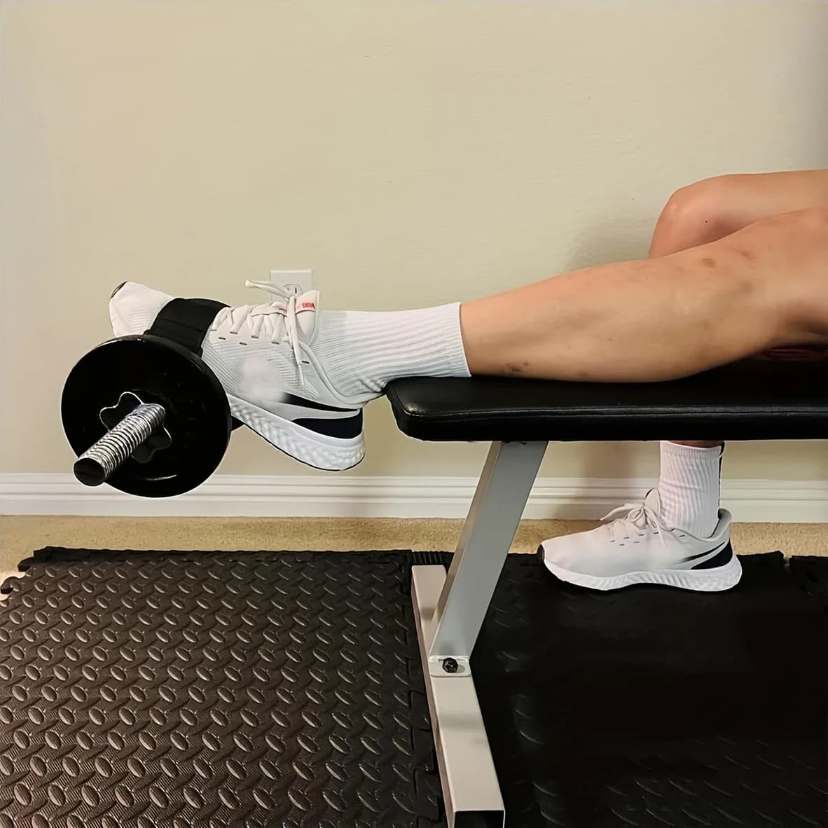 Adjustable Dumbbell Ankle Strap Nylon Metal Buckle Velcro Safe Fixation Leg Training Weightlifting Gym Fitness Auxiliary Strap