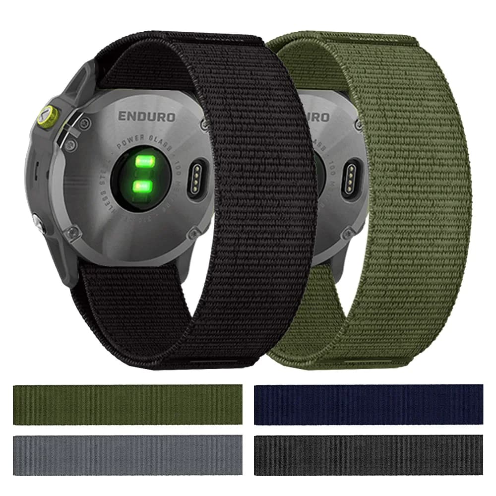 26mm 22mm cinturino in nylon intrecciato per Garmin Fenix 8 7X Pro 6X 5X/Tactix 7 AMOLED Loop Band Epix Pro 51mm/Enduro 3 braccialetto Quickfit