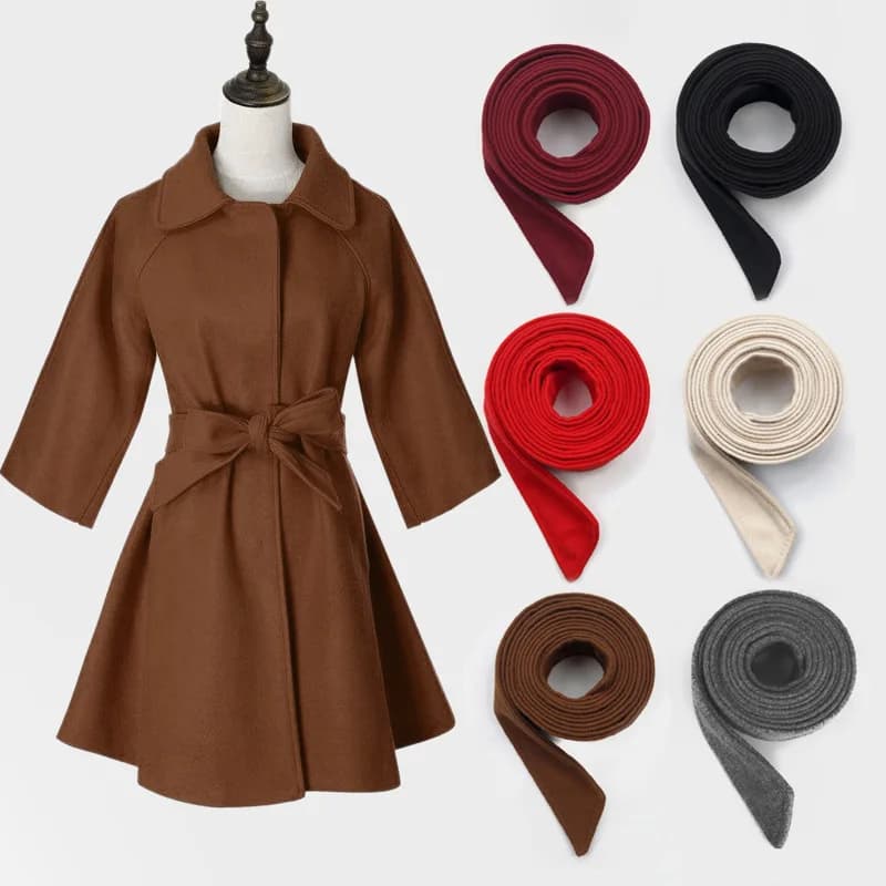 Cintura Decorativa Larga per Cappotto da Donna, Cintura Invernale Annodata a Doppio Lato per Abiti, Accessorio Regalo