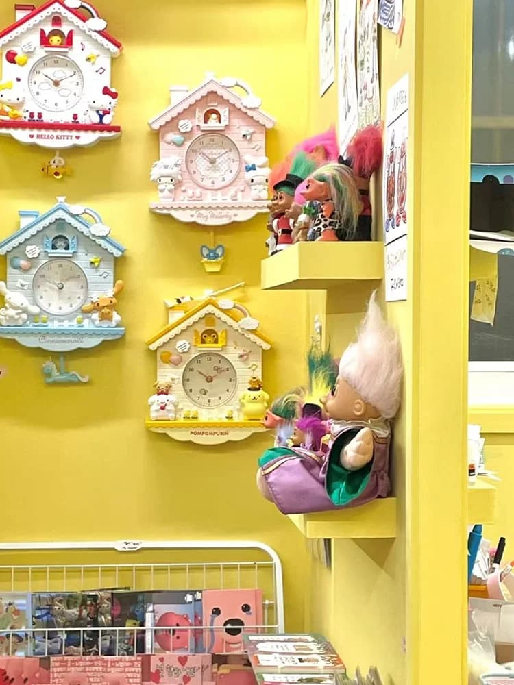 Orologio Creativo Kawaii Hello Kitty Gemini Cartoon My Melody con Pendolo Regolabile, Decorazione per la Casa in Stile Anime
