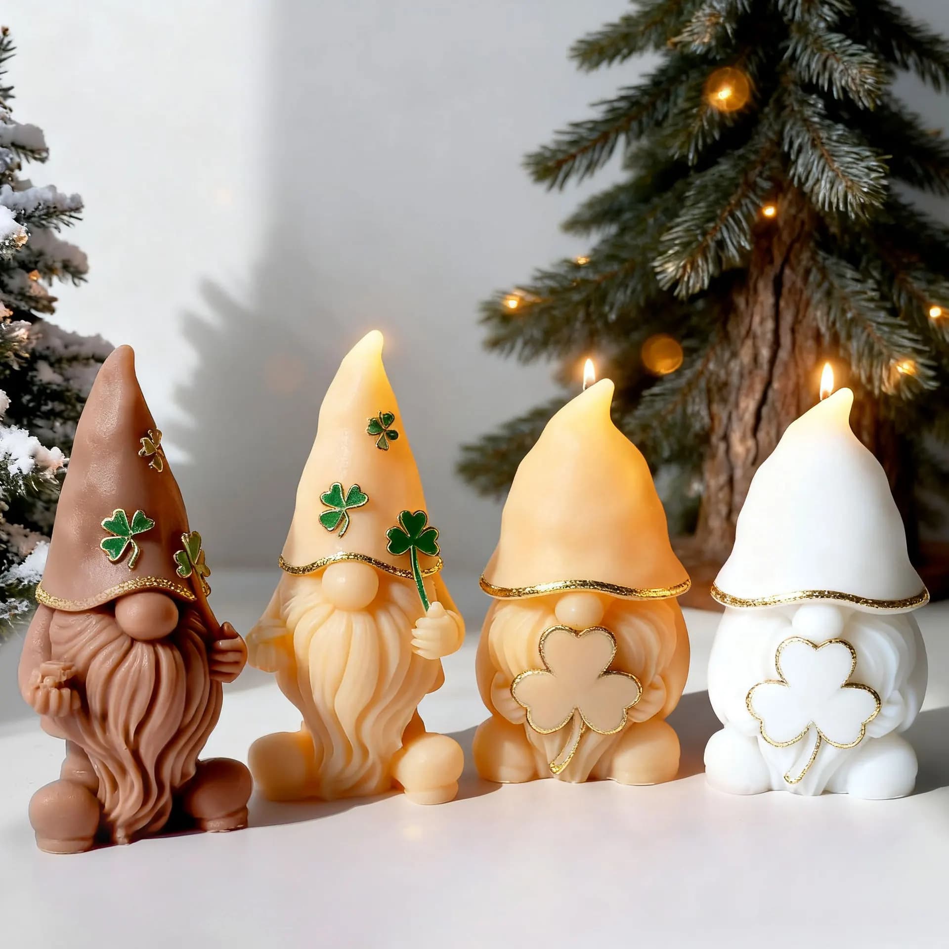 Stampo per candele in silicone nano creativo Stampo per ornamenti in resina a forma di gesso Stampi per candele aromatiche regalo fatto a mano con gnomo fai-da-te