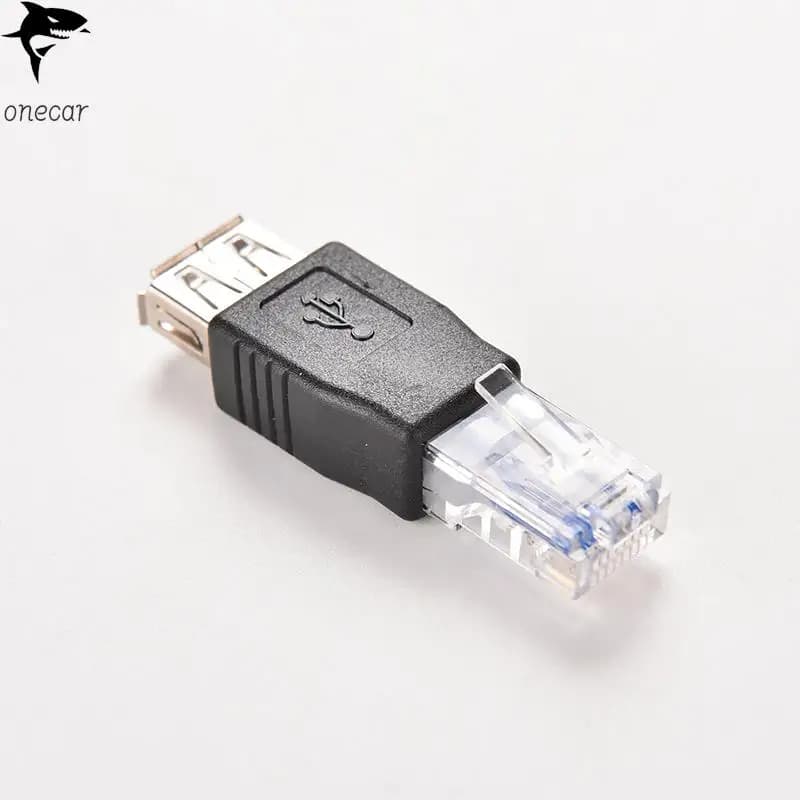 RJ45 maschio A USB AF A femmina presa adattatore LAN Network Ethernet Router Plug
